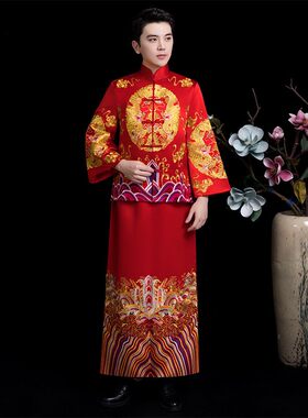 加大码经典款中国风男士秀禾服