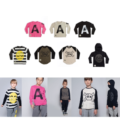 nununu鬼母假两件套头现货童装