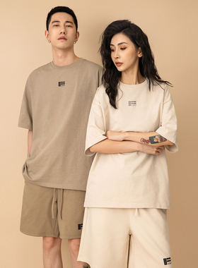 美式国潮高街字母印花圆领短袖T恤男夏季新款百搭上衣女