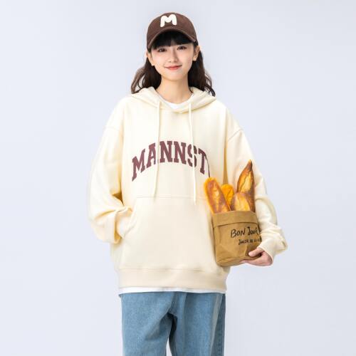 情侣百搭上衣字母连帽卫衣女