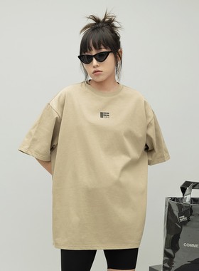 美式潮牌字母印花圆领短袖T恤女夏季新款宽松情侣半袖体恤