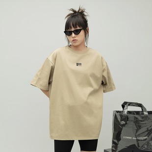 宽松情侣半袖 美式 新款 T恤女夏季 体恤 潮牌字母印花圆领短袖