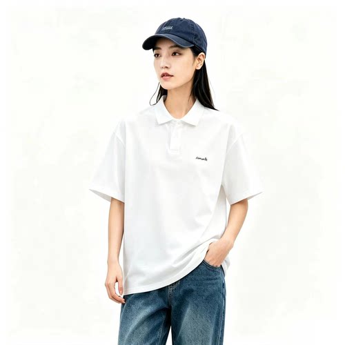 夏季短袖休闲翻领POLO衫日系宽松
