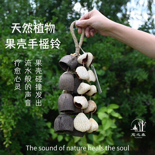 果壳铃手摇铃原创风铃手链音乐伴奏治愈音疗乐器天然植物印尼批发