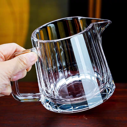 东海原矿石真水晶杯公道杯分茶器整套装沏茶泡茶茶具高档送礼