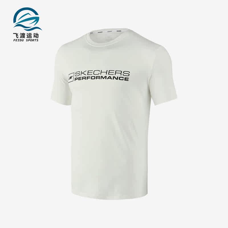 斯凯奇男士印花针织短袖T恤