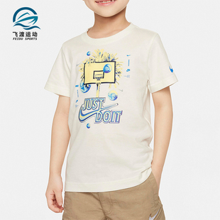 T恤HM4723 Nike 透气短袖 运动小童圆领印花时尚 133 耐克正品