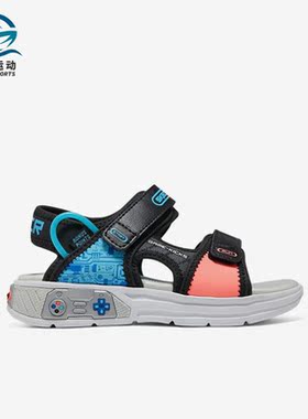 Skechers/斯凯奇正品儿童款透气魔术贴沙滩休闲凉鞋402264L-BKMT