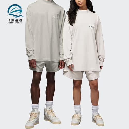 Adidas/阿迪达斯正品三叶草男女简约圆领长袖运动休闲T恤IA3423