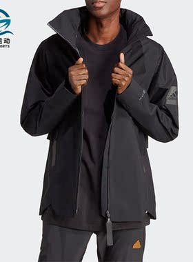 Adidas/阿迪达斯正品新款男士防水运动休闲连帽外套HT8770