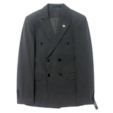 高品质西装男士商务职业双排扣条纹西服新郎礼服DX6667-P140，男装西服套装，星座197