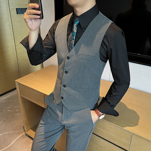 2025 秋冬 高品质 大码伴郎团职业兄弟装 单件马甲MJ2401-P45，男装背心/马甲，星座197