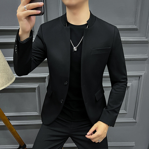 2024春装新款 中式立领西装高级感男装中山装休闲西服DX2306-P155图片