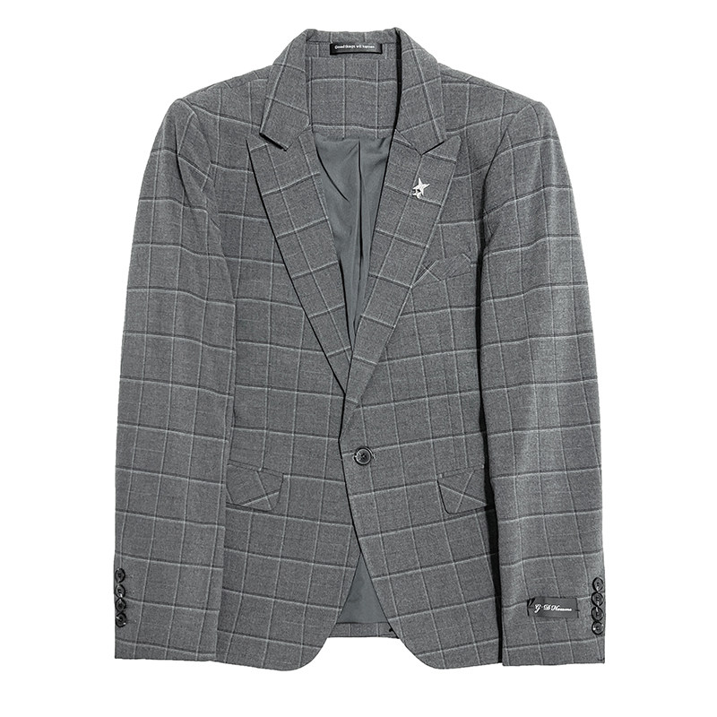 高端品质通勤级休闲格子高端品质结婚礼服职业三件套SJT145-P290,男装西服套装,星座197