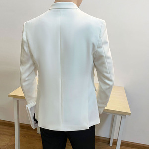 2024秋冬金属卡扣经典复古西装斜口小西服男网红外套DX2210-P160图片