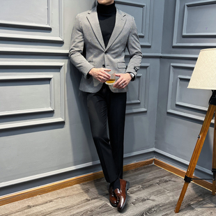 西装 千鸟格时尚 休闲西装 高品质 DX66 时尚 外套 P155 格子西装