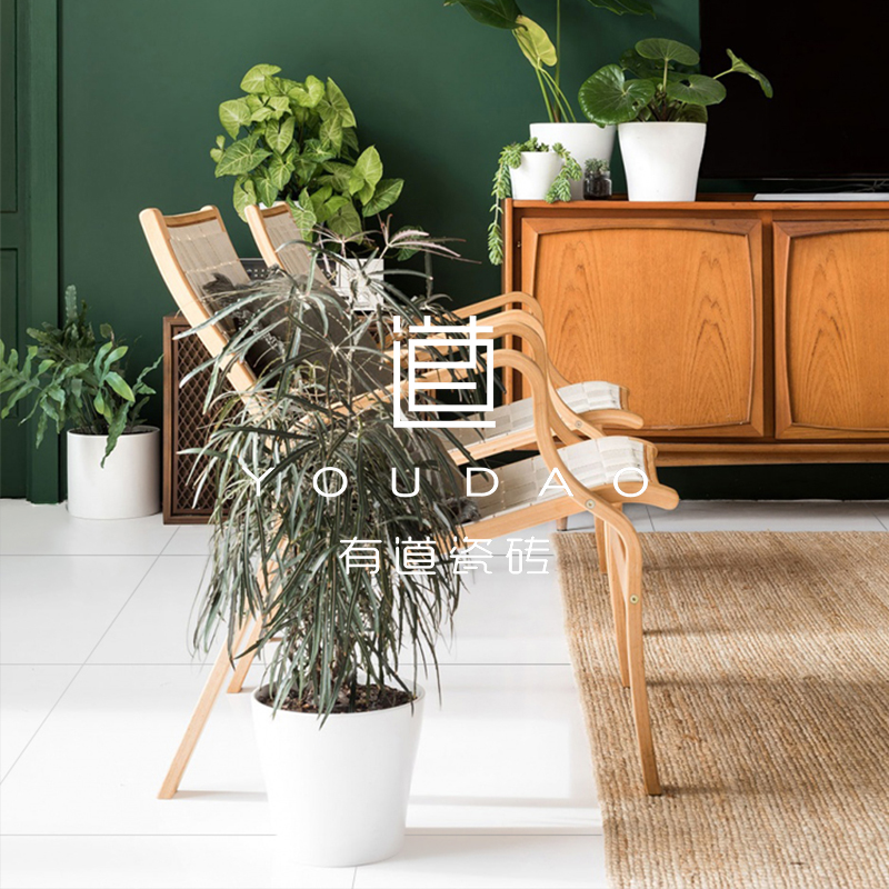 有道 黑白灰纯色仿古地砖600x600客厅卧室厨房防滑瓷砖北欧简约