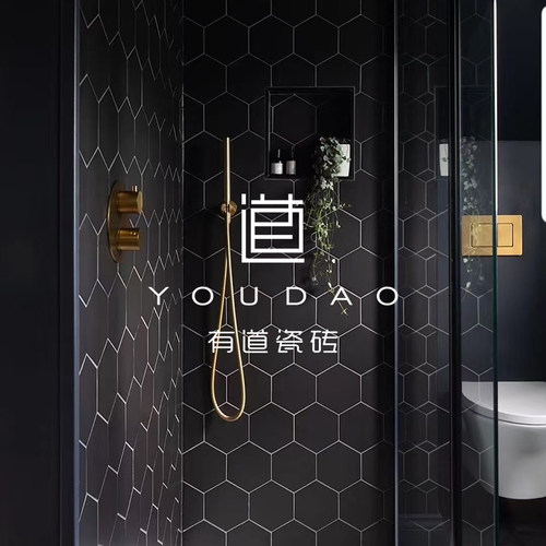黑白灰六角厨房卫生间热销瓷砖