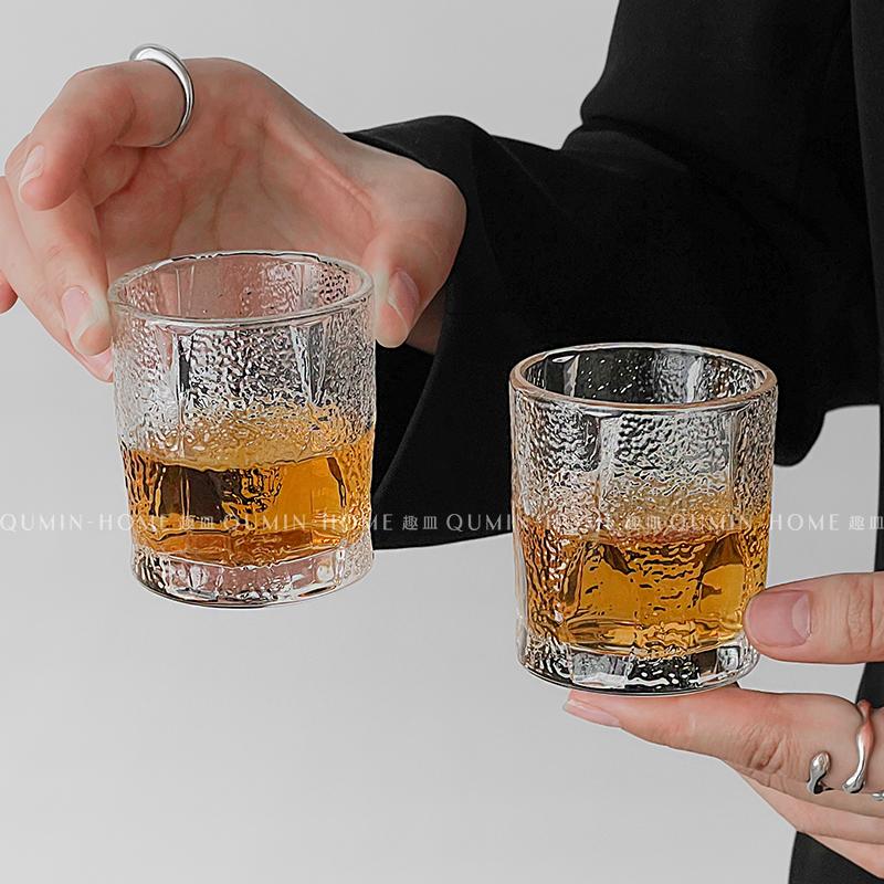 趣皿复古威士忌酒杯简约洋酒杯高颜值白酒杯烈酒杯日式玻璃酒杯子