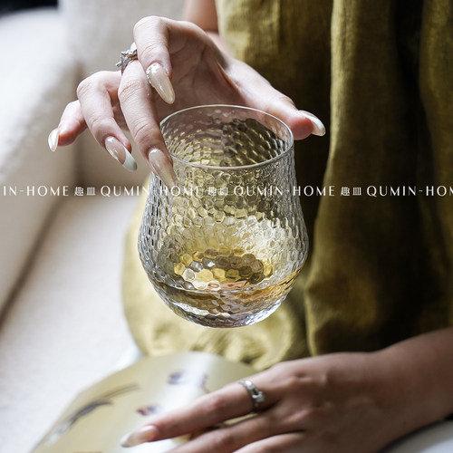 趣皿日式创意风威士忌杯玻璃杯家用微醺调酒杯小众洋酒杯子饮品杯