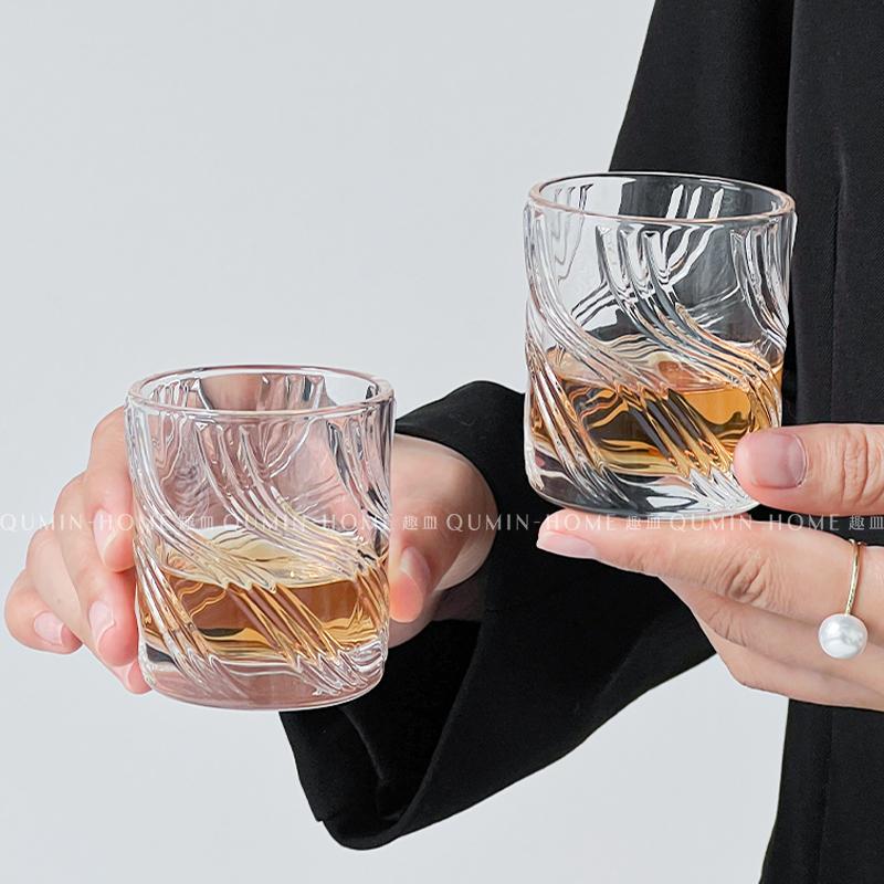 趣皿复古水晶威士忌酒杯洋酒杯