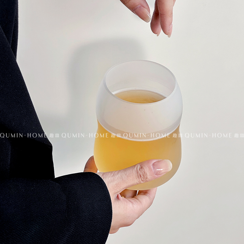 磨砂玻璃杯子办公室饮料茶杯