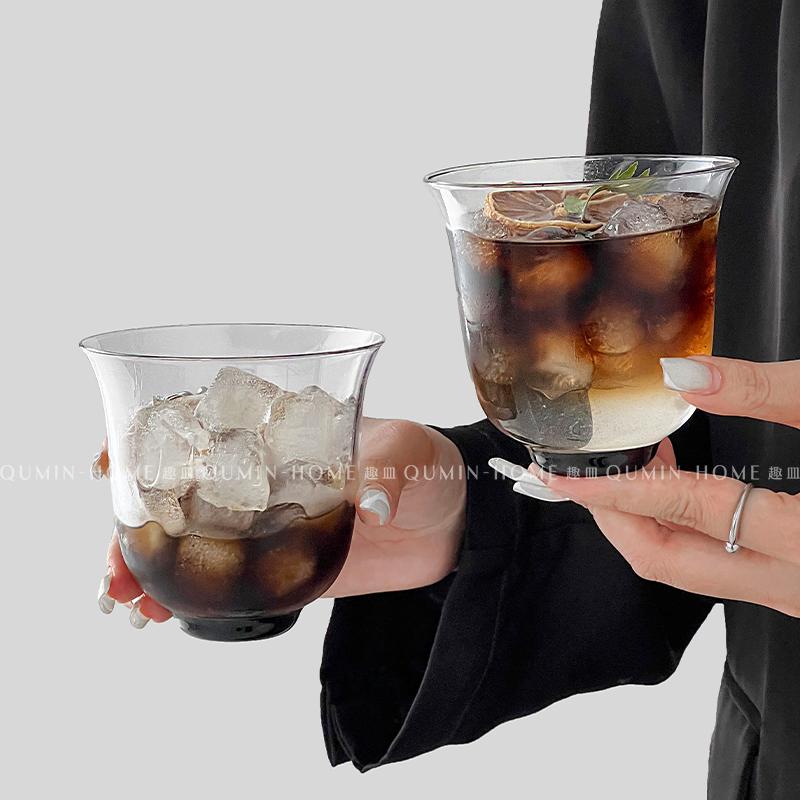 趣皿复古国风轻薄玻璃杯鸡尾酒杯古典冰球杯威士忌杯咖啡杯冷饮杯