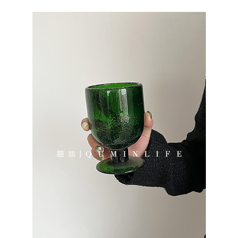高脚玻璃杯气泡高级酒杯