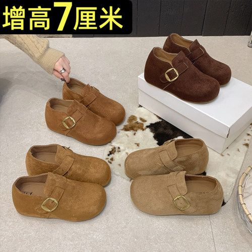 7cm全包内增高勃肯鞋女