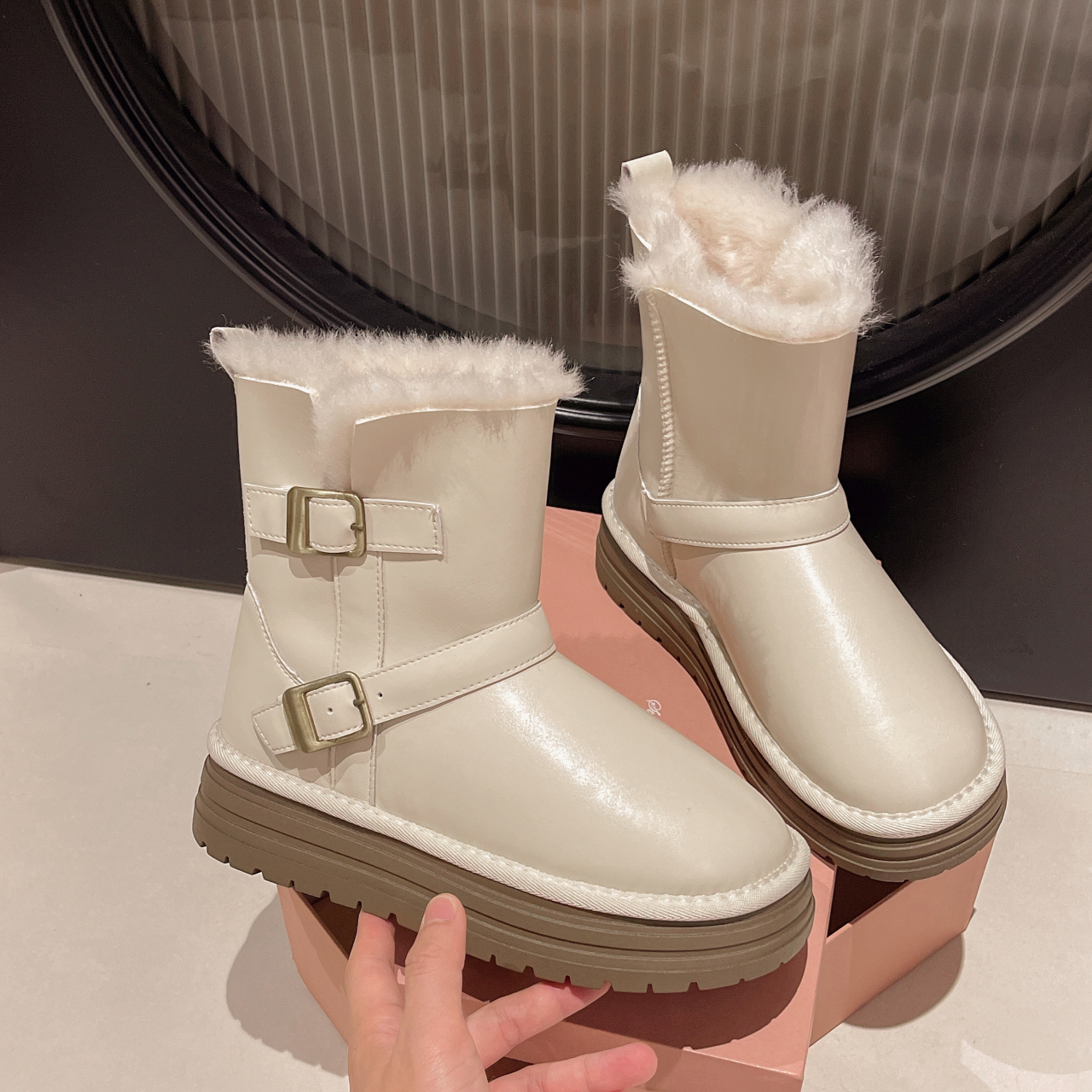 2025新款防水防污厚底雪地靴