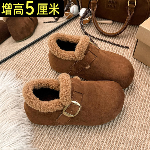 增高厚底全包勃肯鞋女