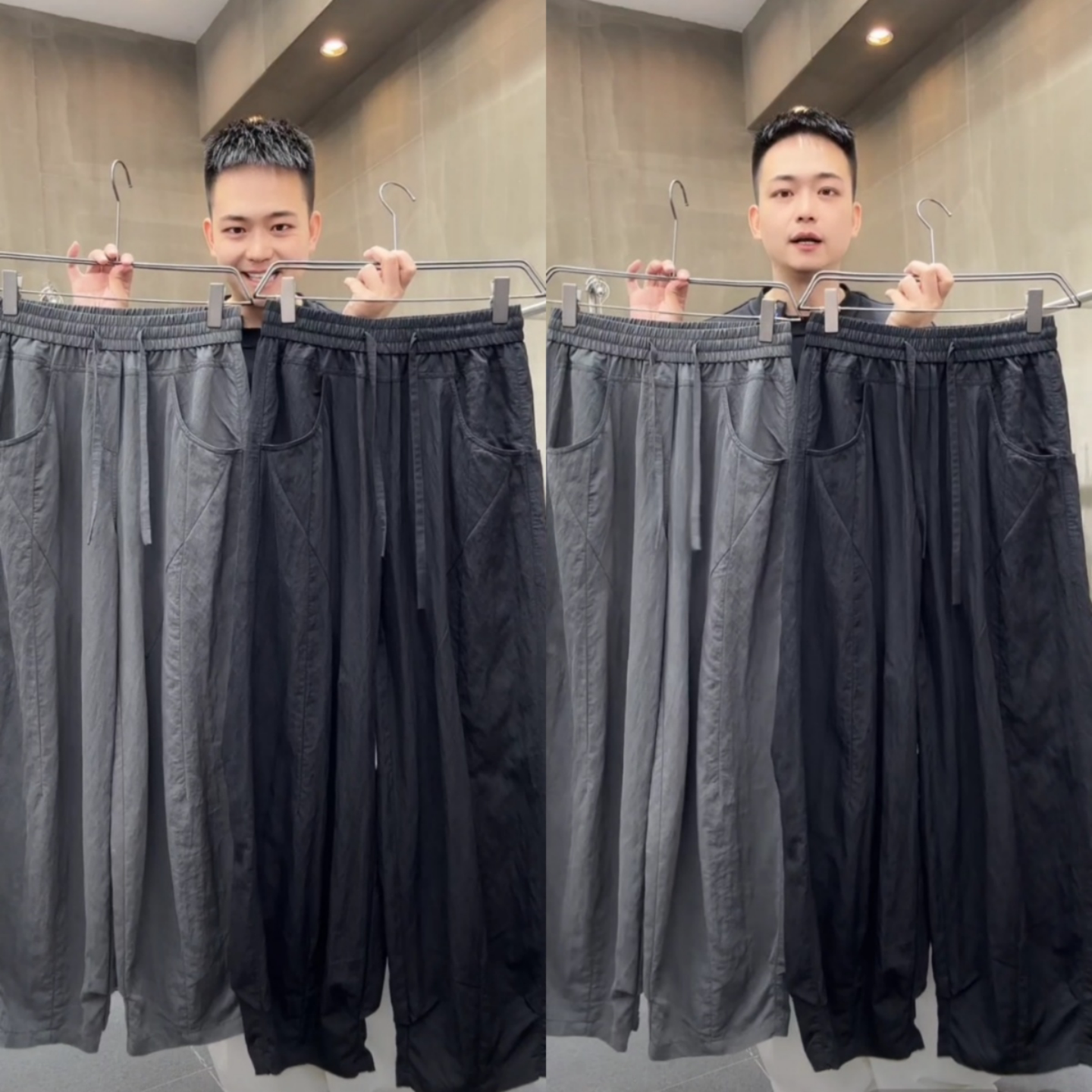 夏季美式设计师款麻感男士休闲裤