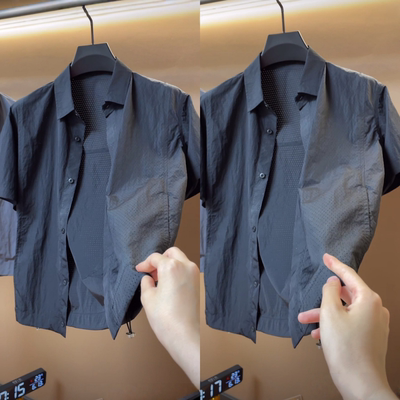 夏季薄款透气简约百搭衬衫短袖