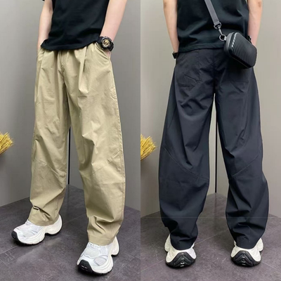 春季潮流简约韩版直筒裤男