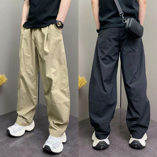 春季潮流简约韩版直筒裤男