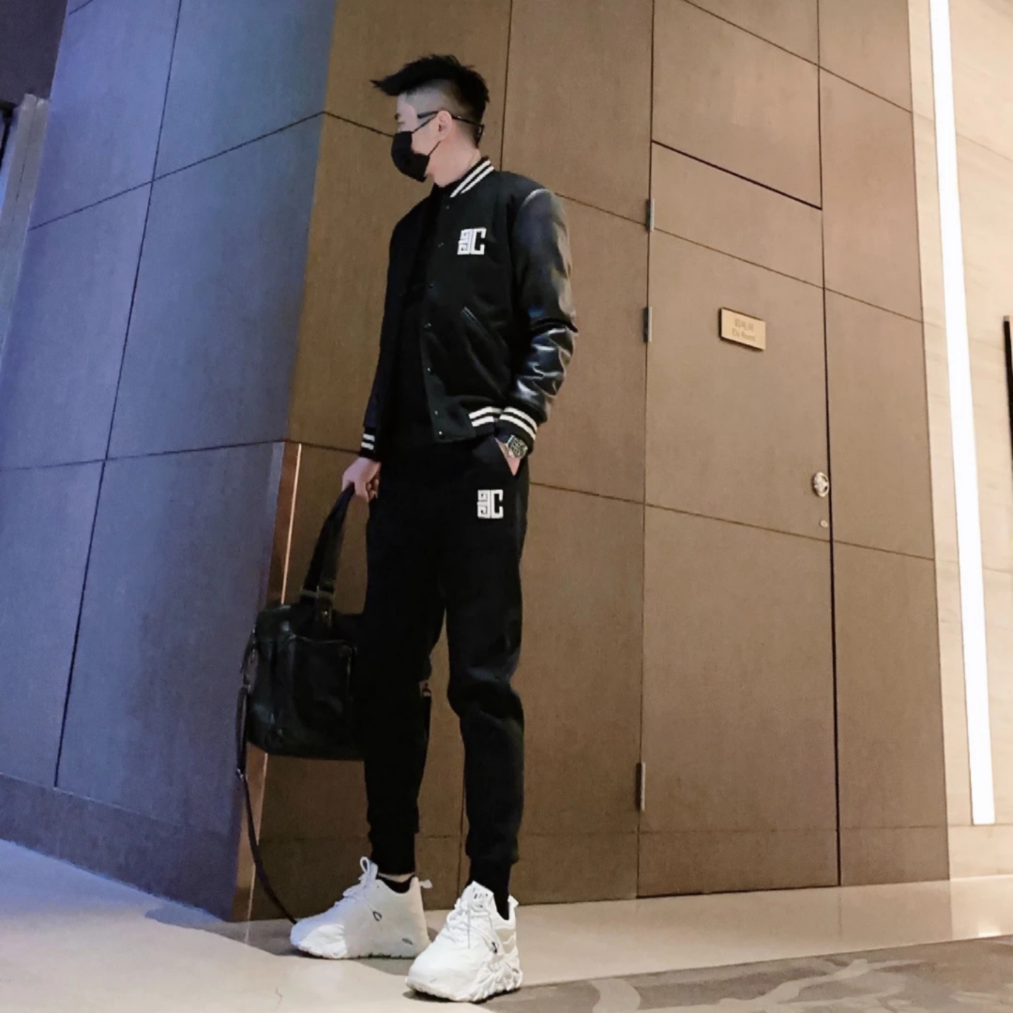 冬季新款男士时尚潮牌高级感套装
