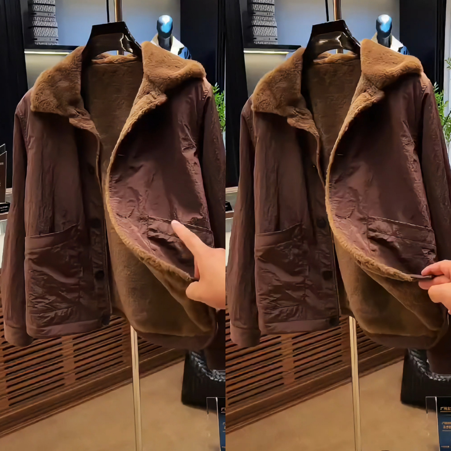 复古老钱风翻领夹克男士冬季座山雕风保暖轻奢简约高级感潮流外套