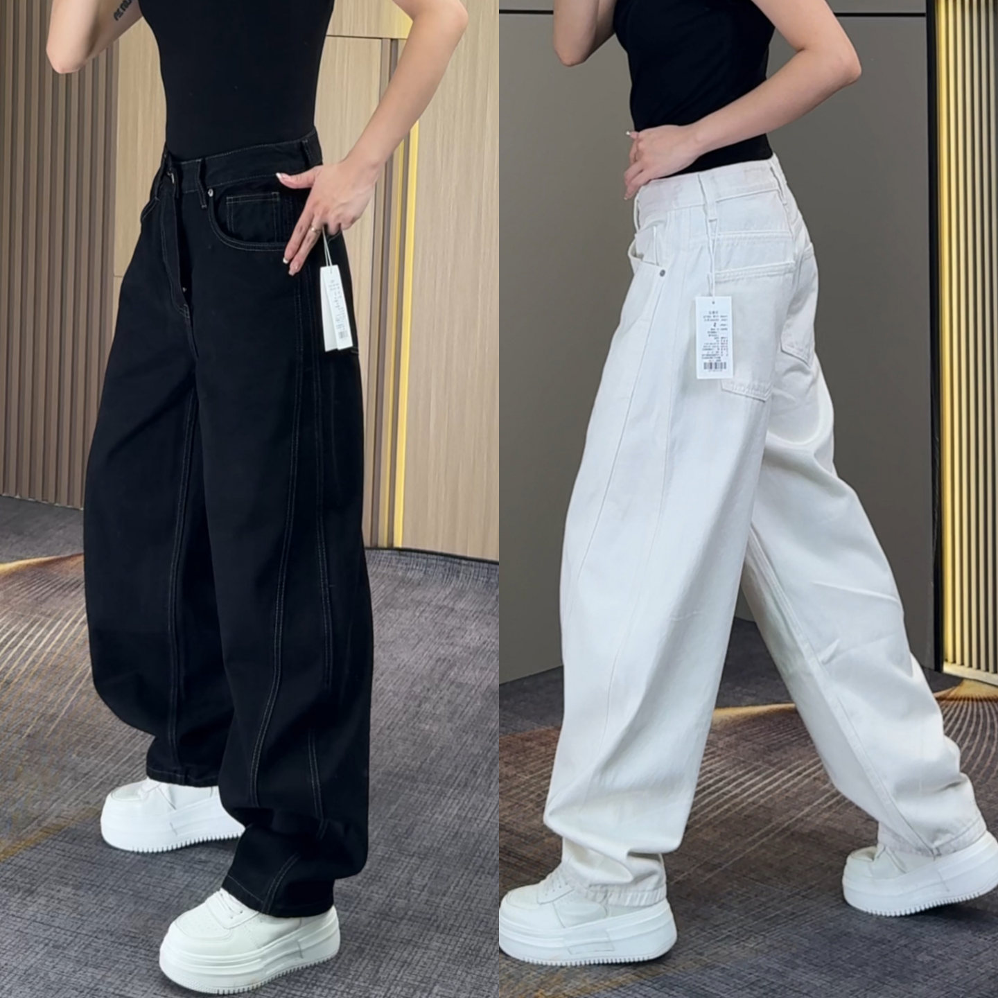 高品质春季新款休闲裤男女同款
