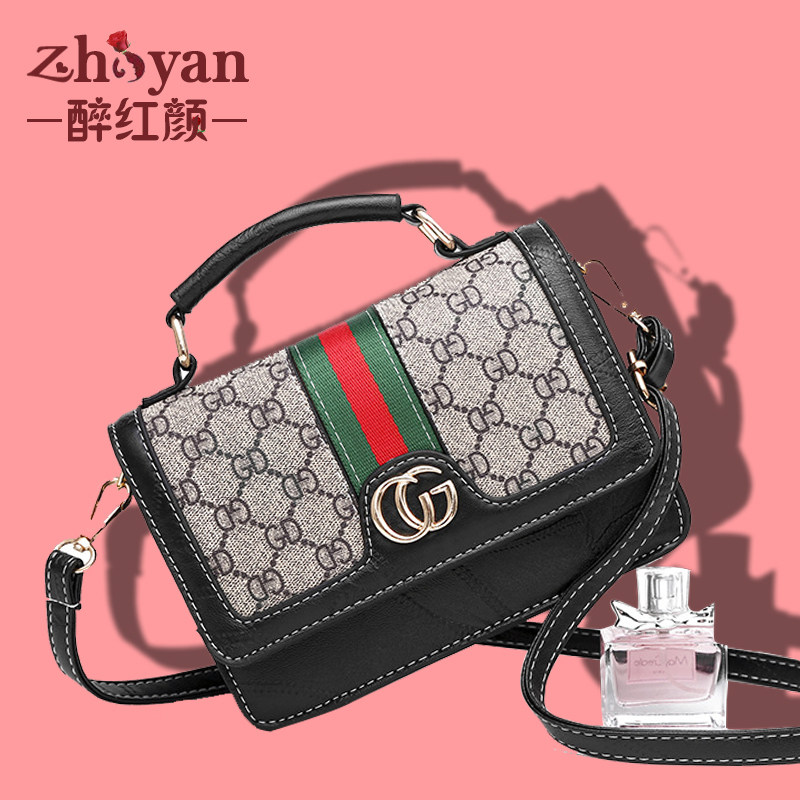 高端时尚潮牌单肩斜挎包女2019新款ins欧美大气GD花纹手提小方包|ruв категории Сумки, Г - жа сумки - от Buy2taobao.com для оказания профессиональной услуги покупки агента Taobao