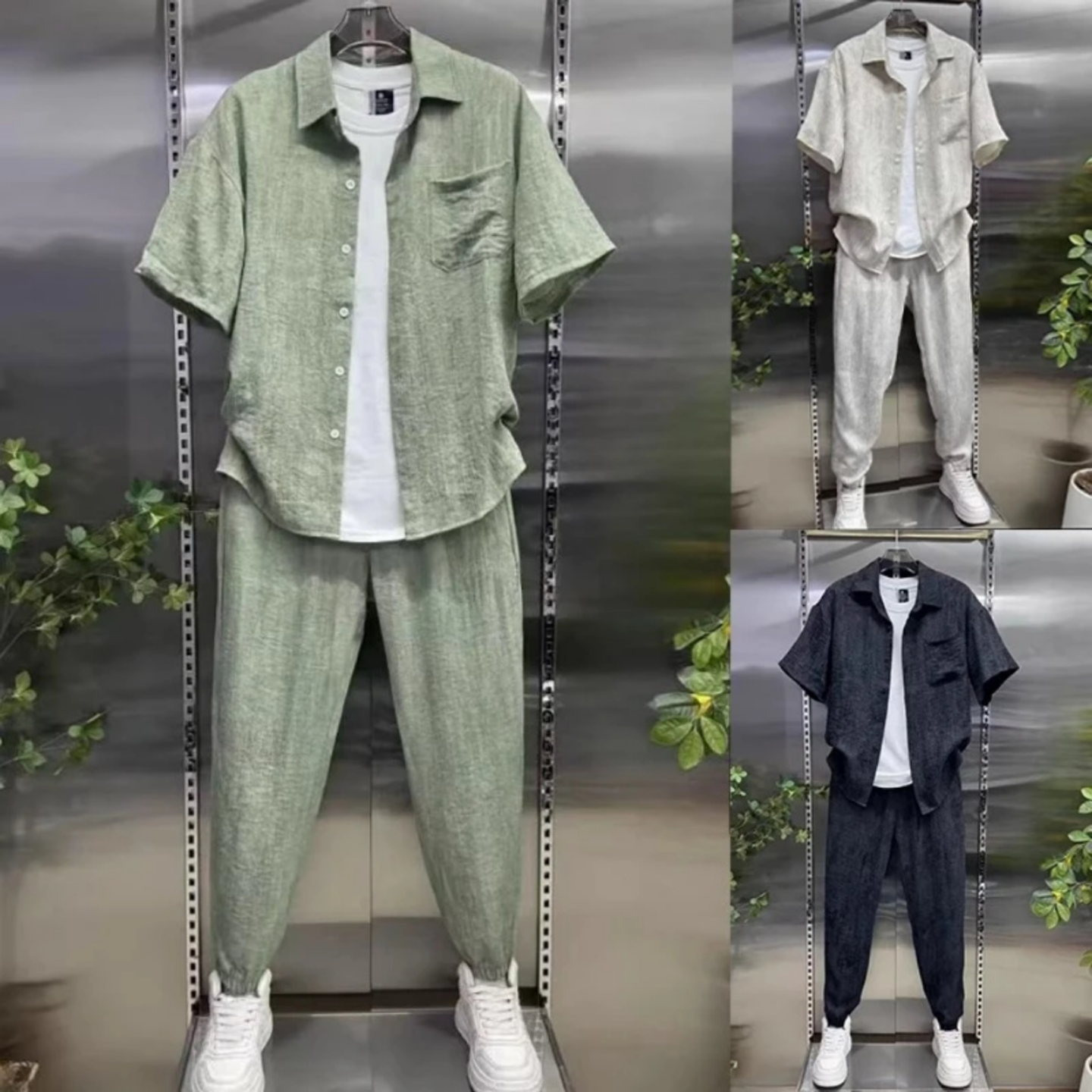 夏季轻薄舒适透气套装男女同款