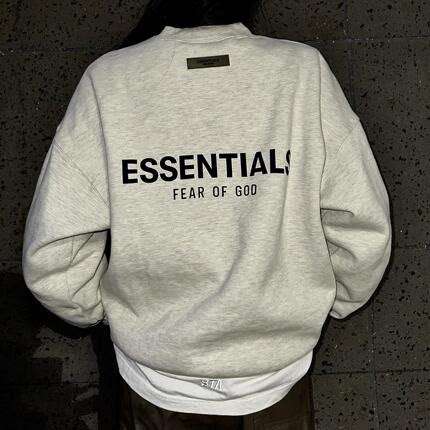 ESSENTIALS复线植绒字母卫衣