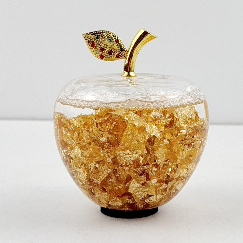 新款上市金箔苹果工艺品摆件 创意平安夜保险公司送朋友礼品批发