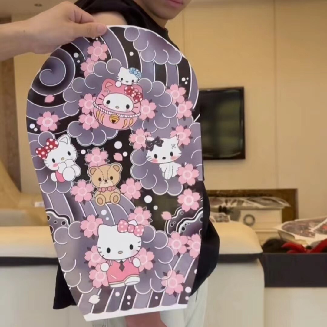 hellokitty花臂纹身贴男女可洗防水持久高级感Hello贴纸哈喽kt贴