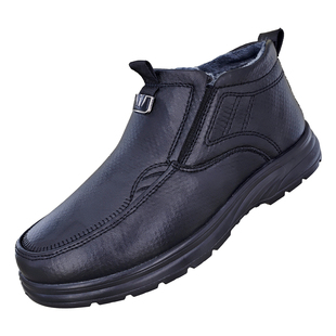 老北京棉布鞋男款加绒保暖冬季厚毛2025新款加厚底防滑中老年