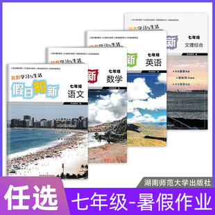 系统温故趣味预新生活体验多元 2025假日知新暑假七年级数学语文英语3本 互动配教材高校学习学校作业初中生7年级语数英暑假作业