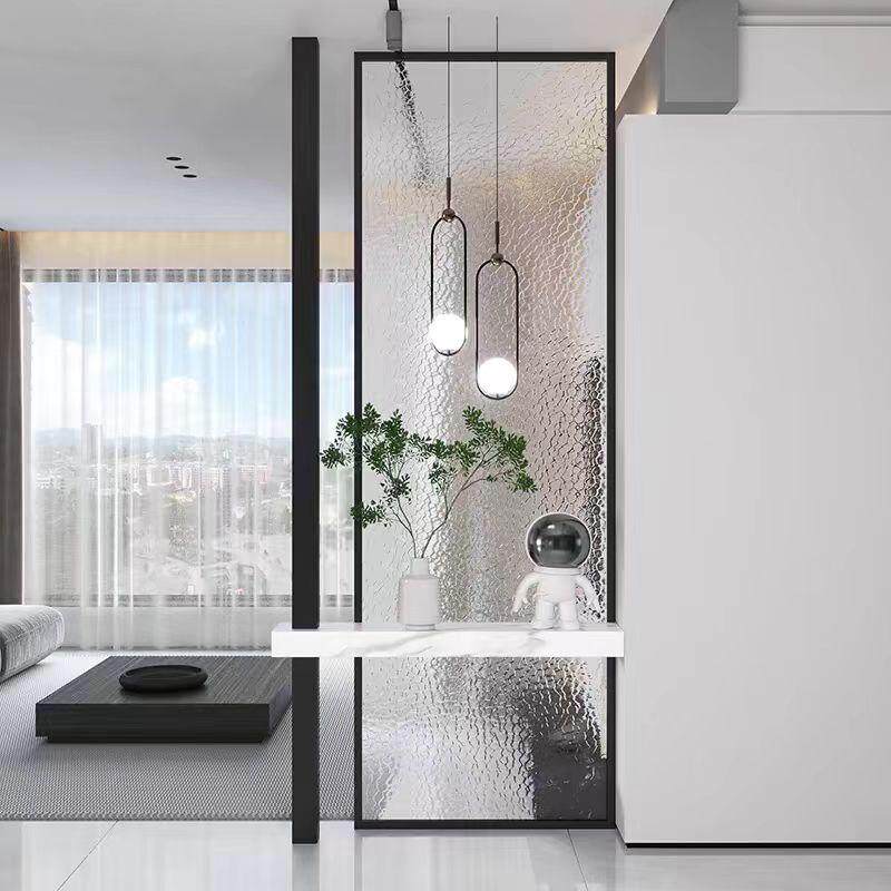 定制简约现代轻奢玻璃隔断客厅室内卫生间艺术屏风入户玄关铁艺