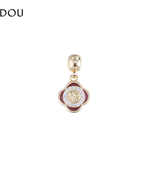 AJIDOU阿吉豆项链女款红色吊坠马上有钱气质锁骨链