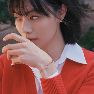 AJIDOU阿吉豆玄马迎福系列马上有喜红绳小马手链