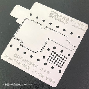 阿毛易修iPhoneX主板中层植锡网/主板模块网/BGA模块/分层钢网