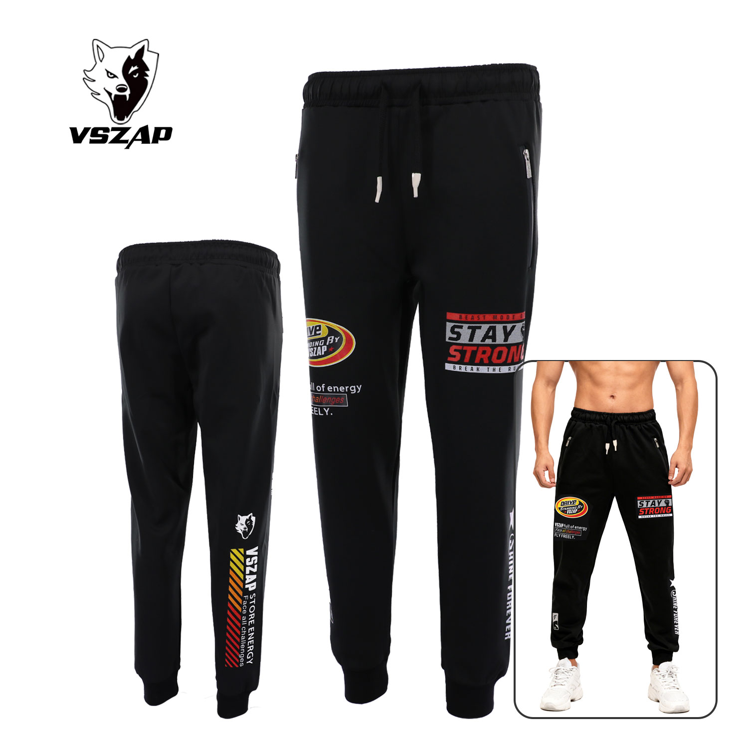VSZAP蓄力待发长裤运动格斗健身训练男女跑步健身UFC搏击运动裤